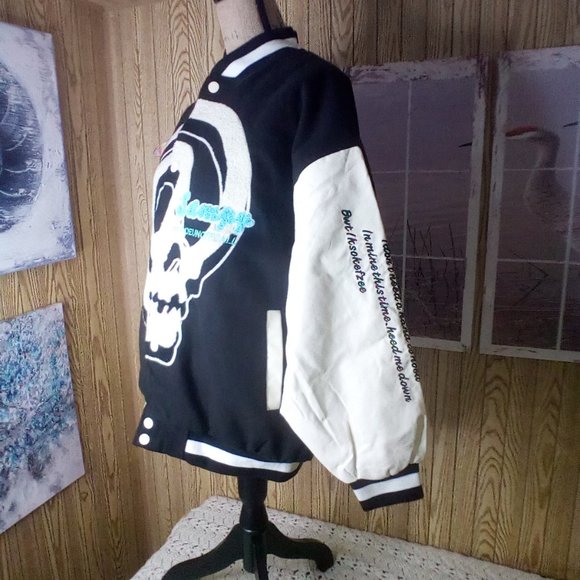 Aelfric Eden Vintage skull Varsity Jacket - Picture 4 of 7